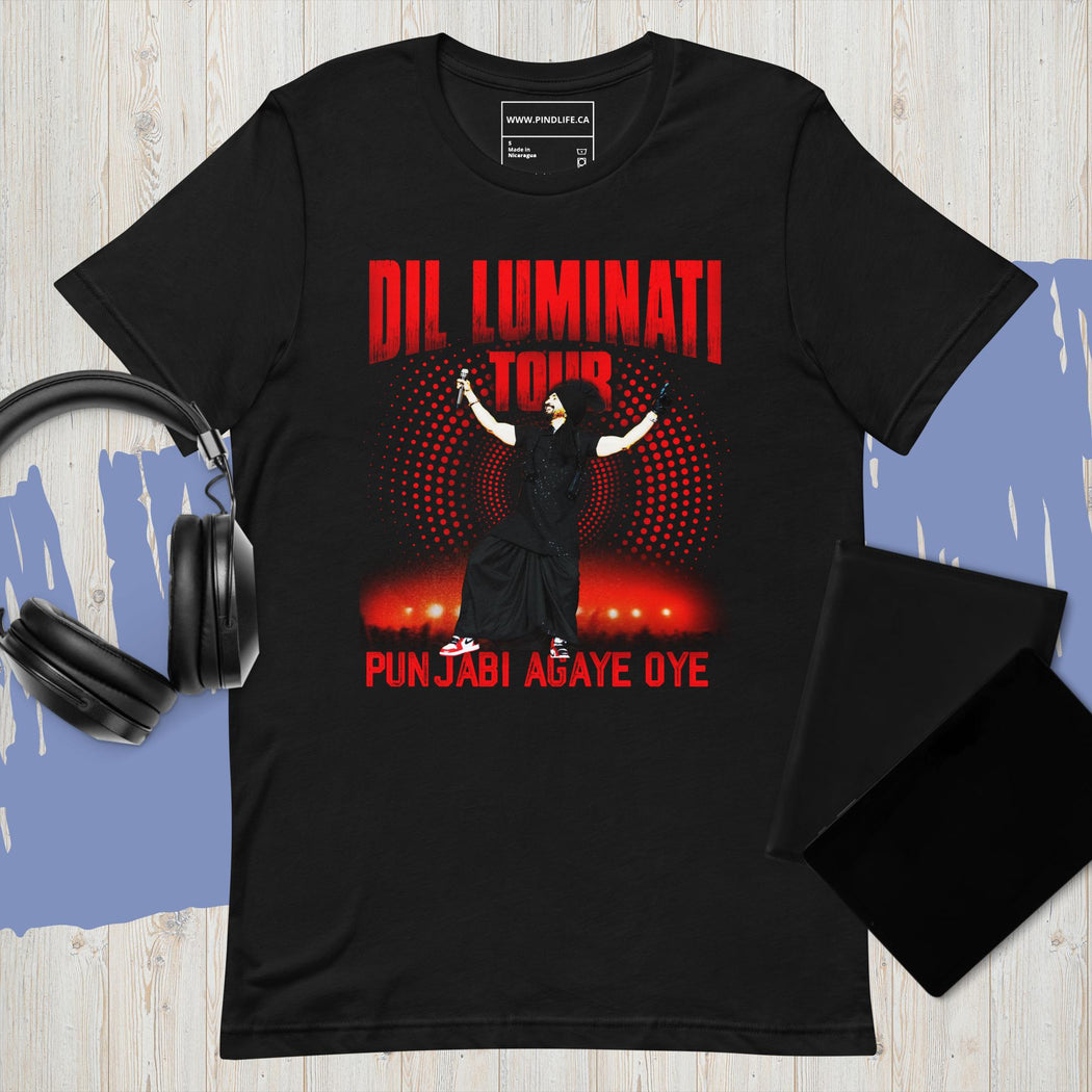 Punjabi Agaye Oye - Dil-Luminati Tour Exclusive T-Shirt by Pindlife - PindLife
