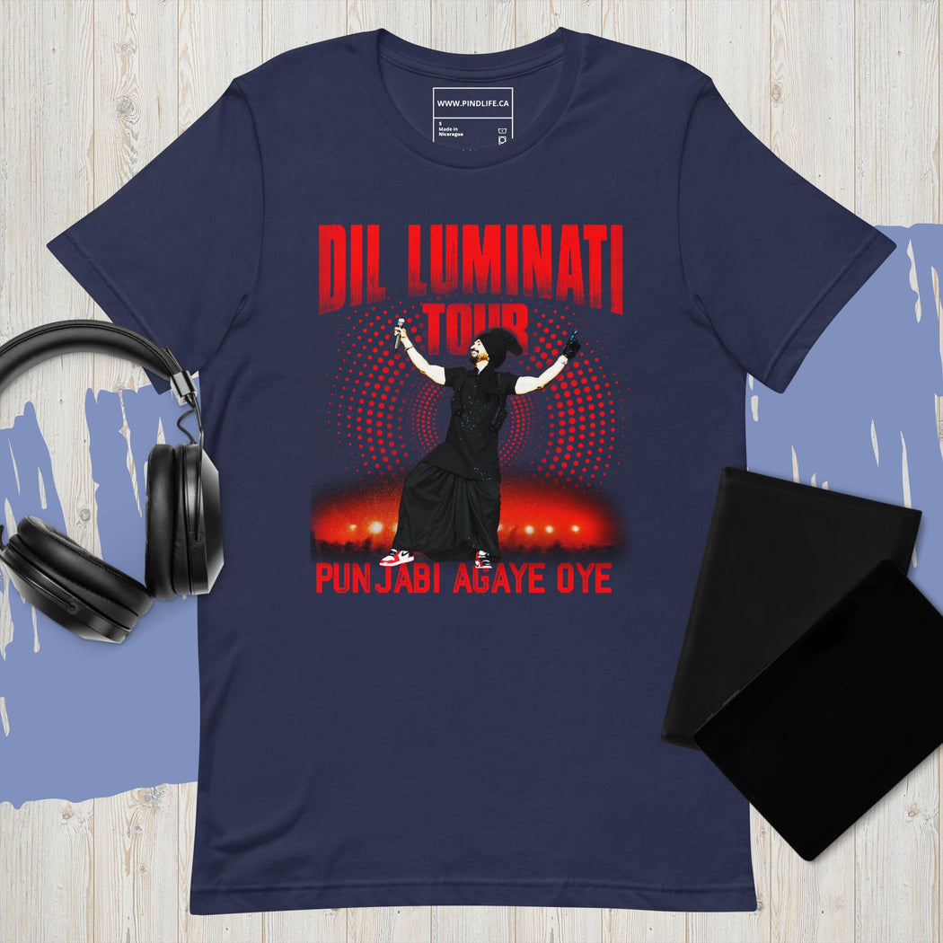 Punjabi Agaye Oye - Dil-Luminati Tour Exclusive T-Shirt by Pindlife - PindLife