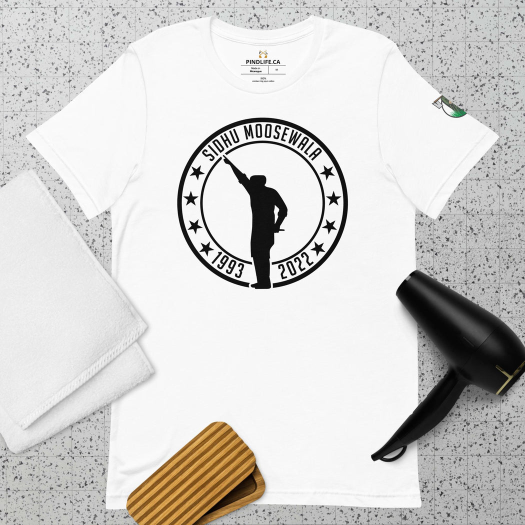 Pindlife Sidhu Moosewala Tribute T-Shirt White - PindLife