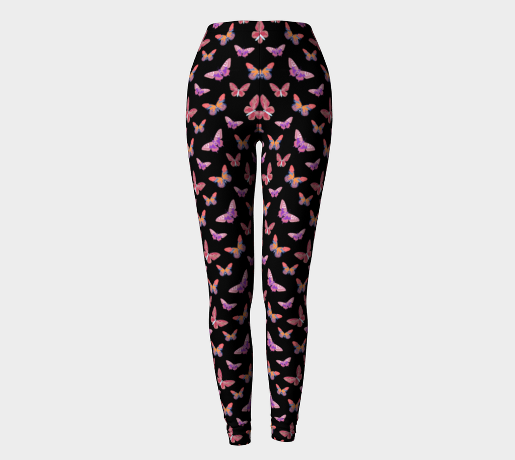 Pindlife Black Butterfly Phulkari 2 Legging - PindLife