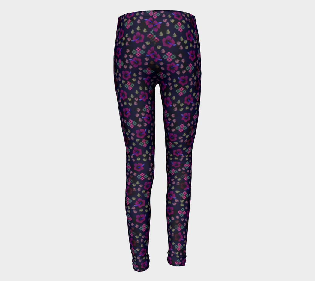 Pindlife Purple Youth Phulkari Legging - PindLife