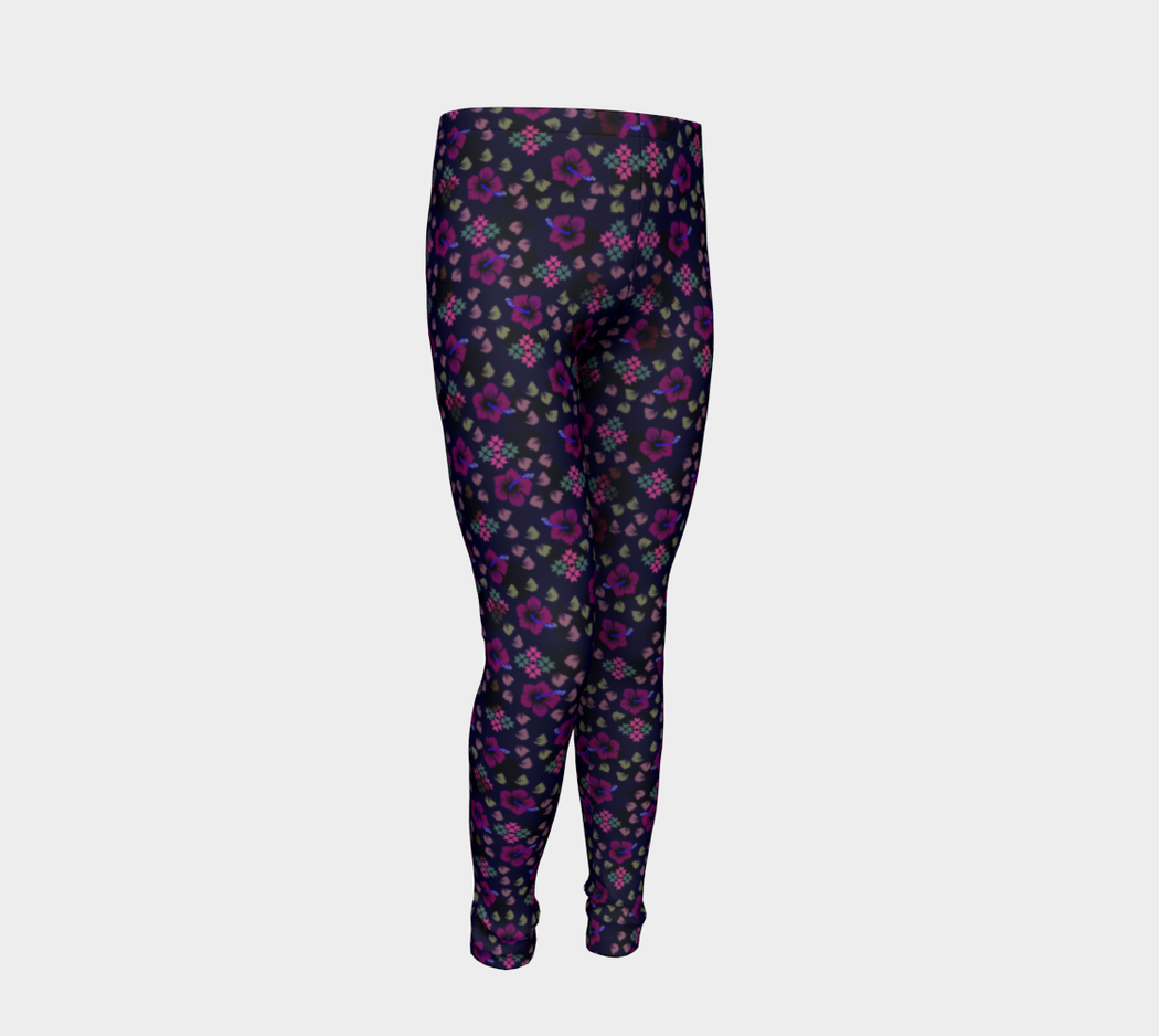 Pindlife Purple Youth Phulkari Legging - PindLife