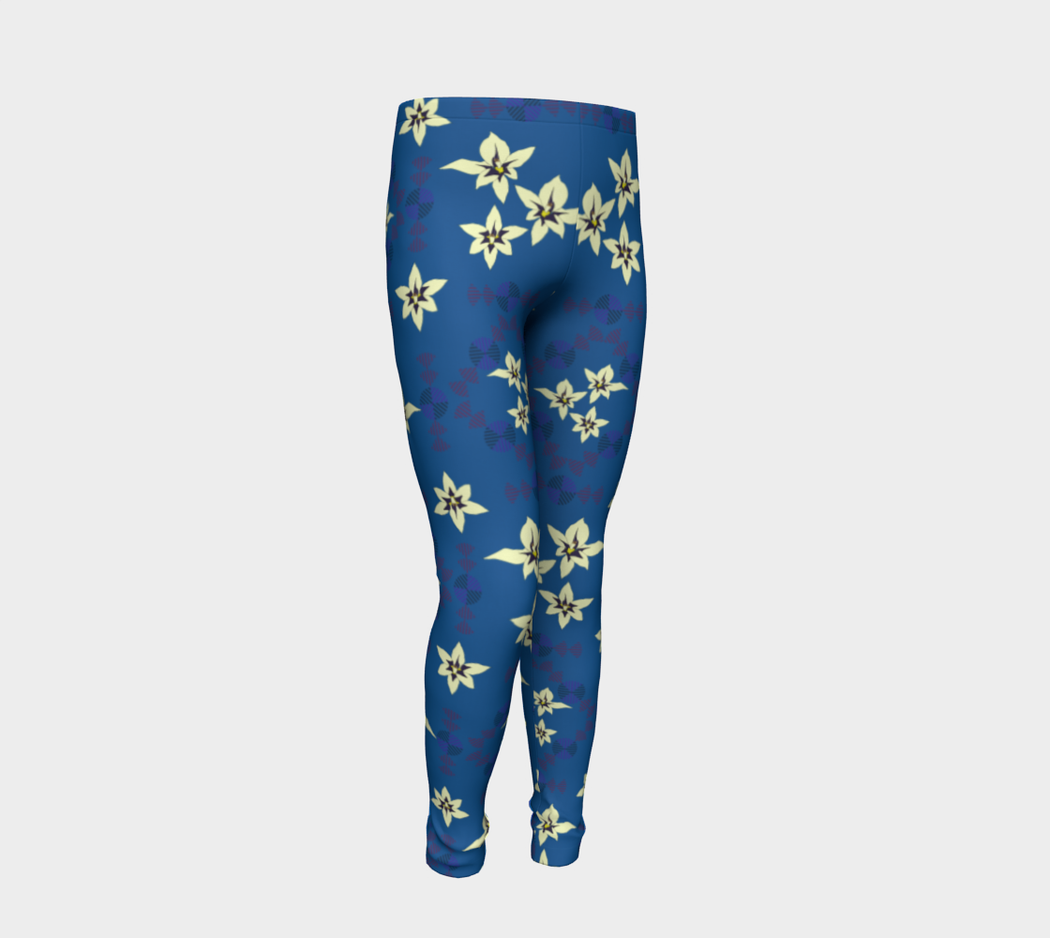 Pindlife Navy Blue Youth Phulkari Legging - PindLife