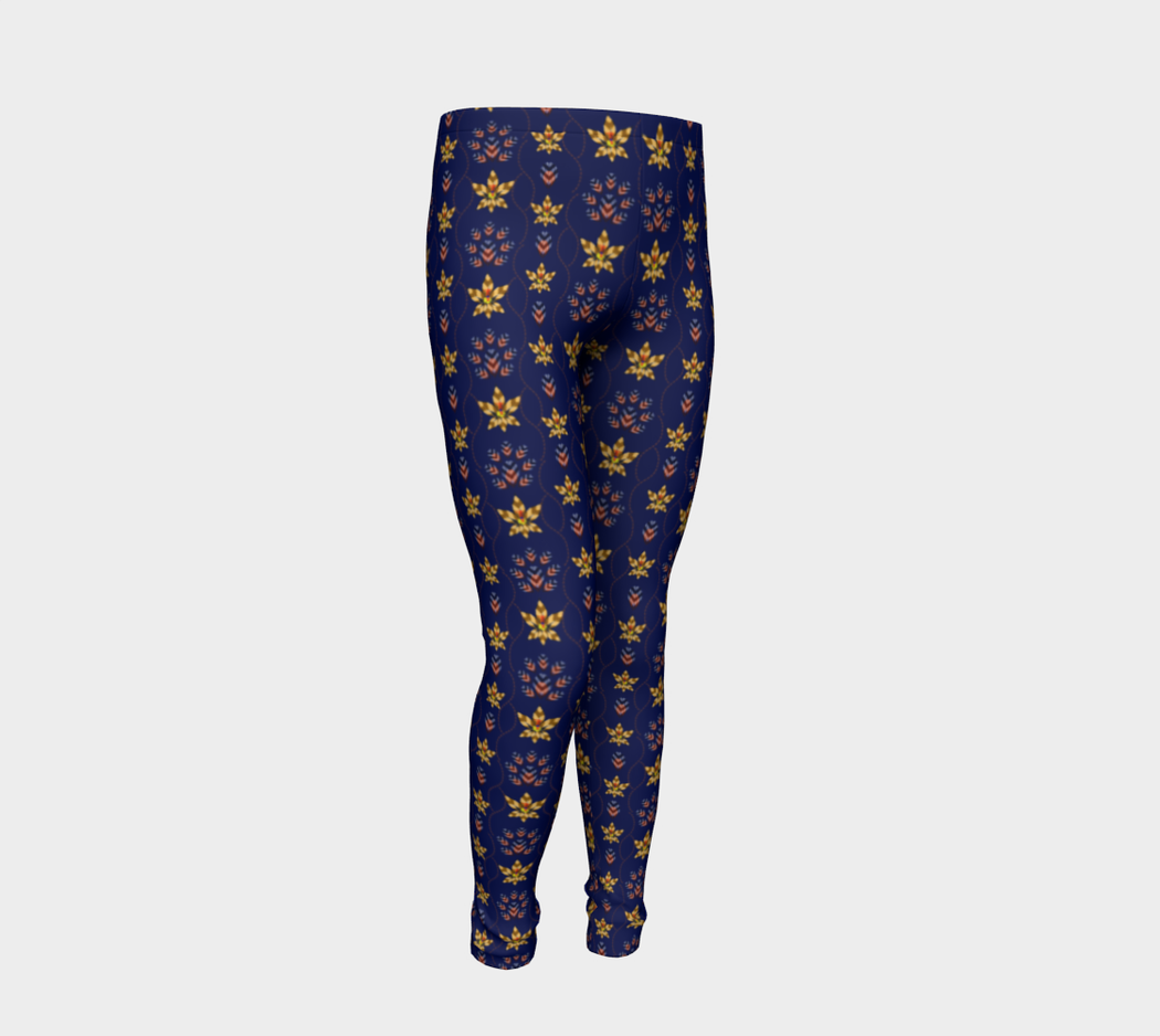 Pindlife Violet Youth Phulkari Legging - PindLife