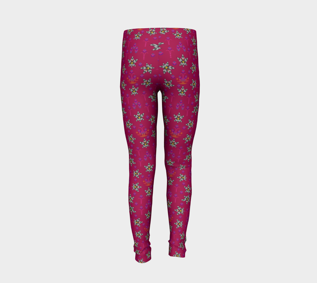 Pindlife Pink Youth Phulkari Legging - PindLife