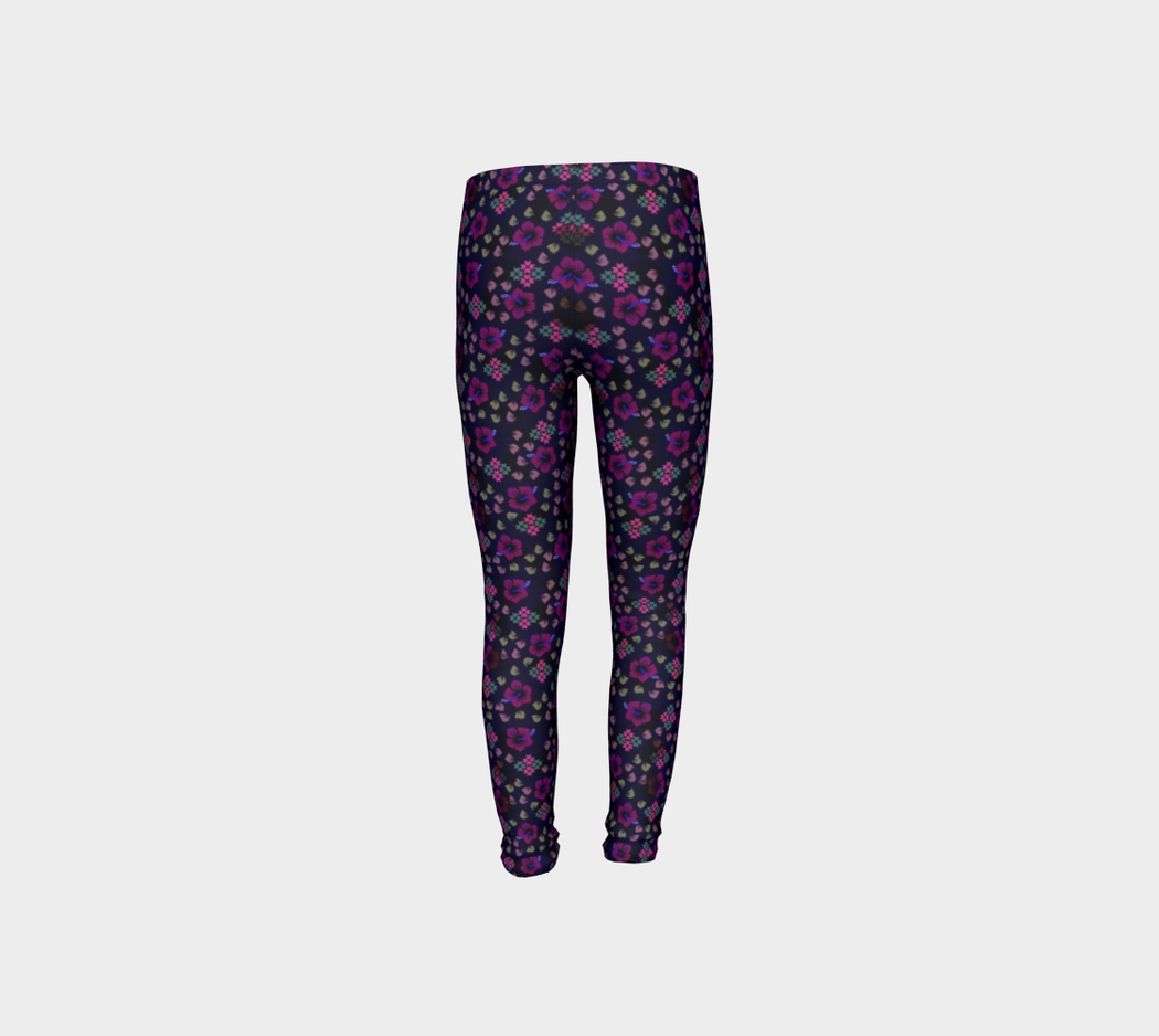 Pindlife Purple Youth Phulkari Legging - PindLife