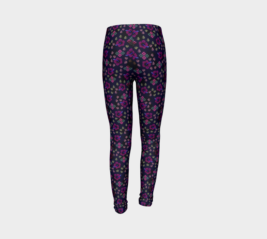 Pindlife Purple Youth Phulkari Legging - PindLife