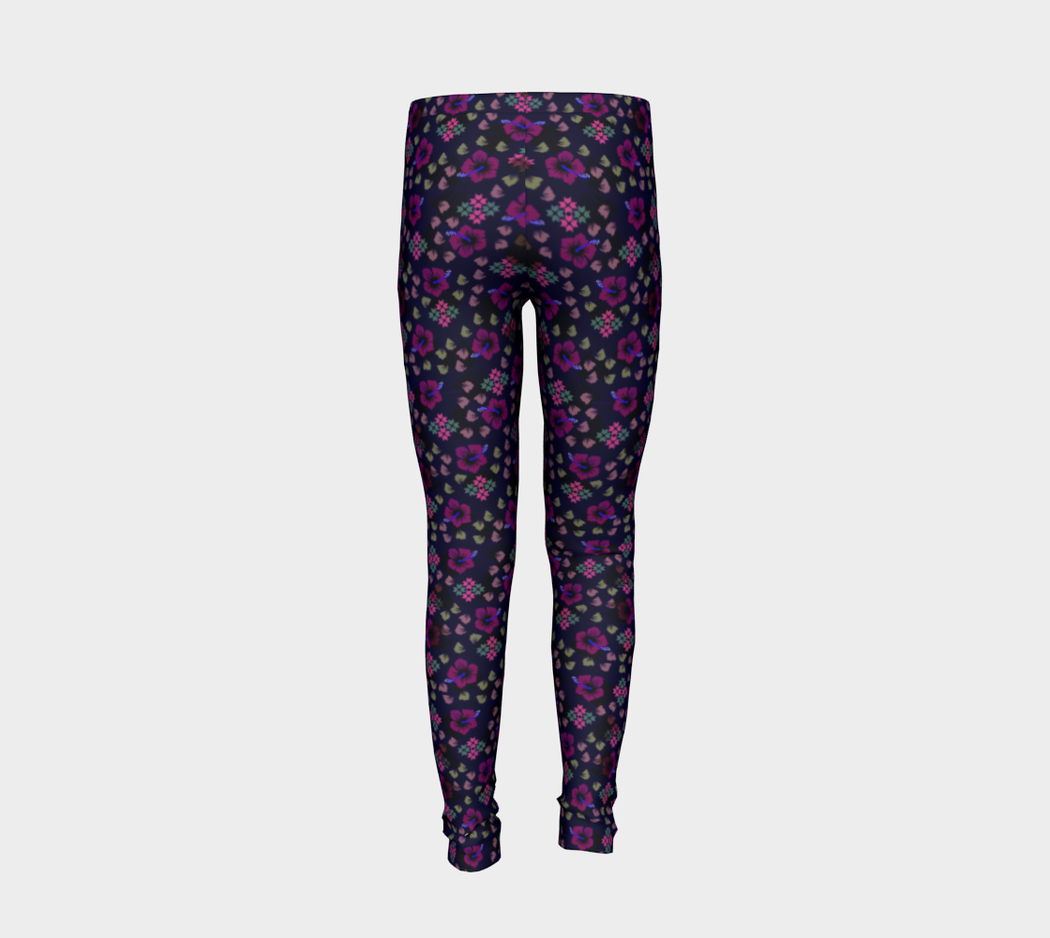 Pindlife Purple Youth Phulkari Legging - PindLife
