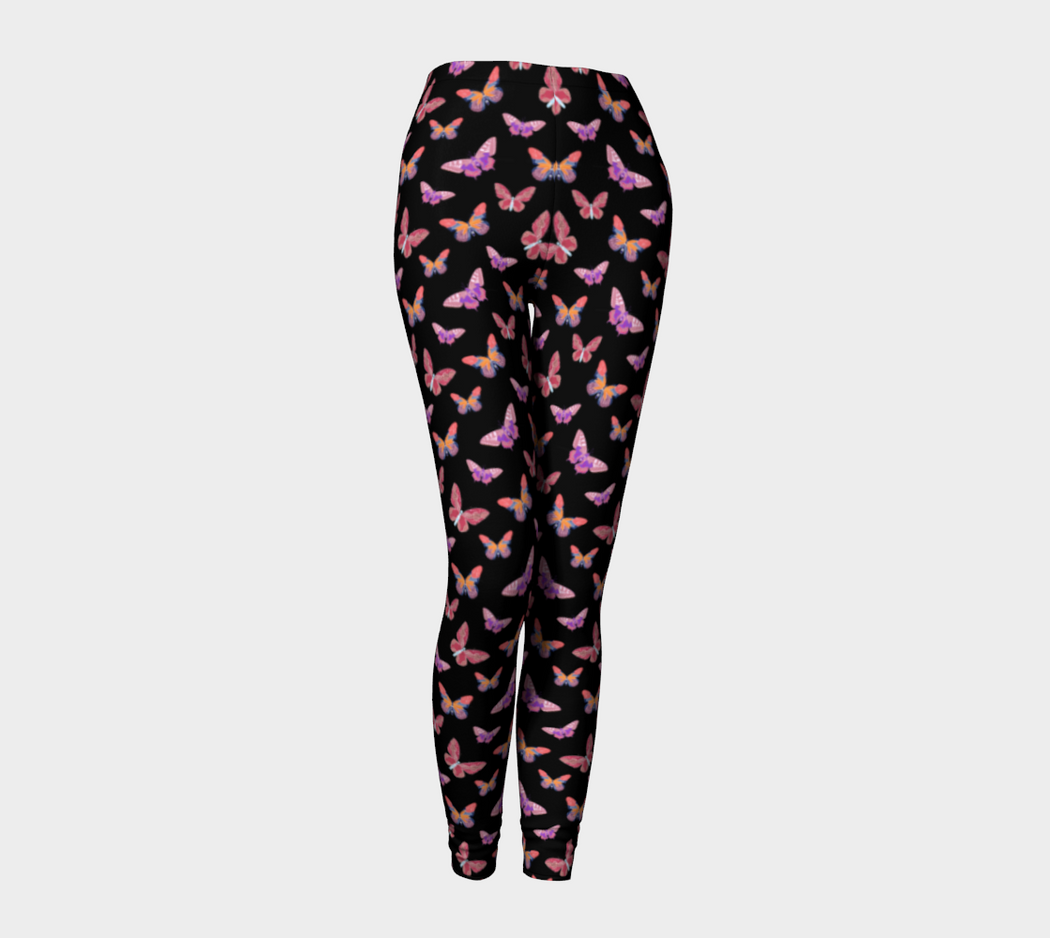 Pindlife Black Butterfly Phulkari 2 Legging - PindLife