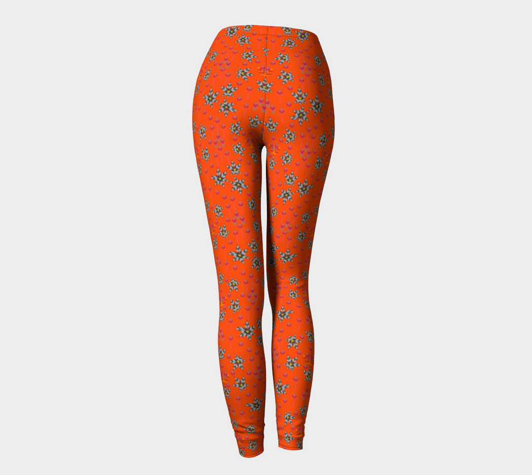 Pindlife Burning Orange Phulkari Legging - PindLife