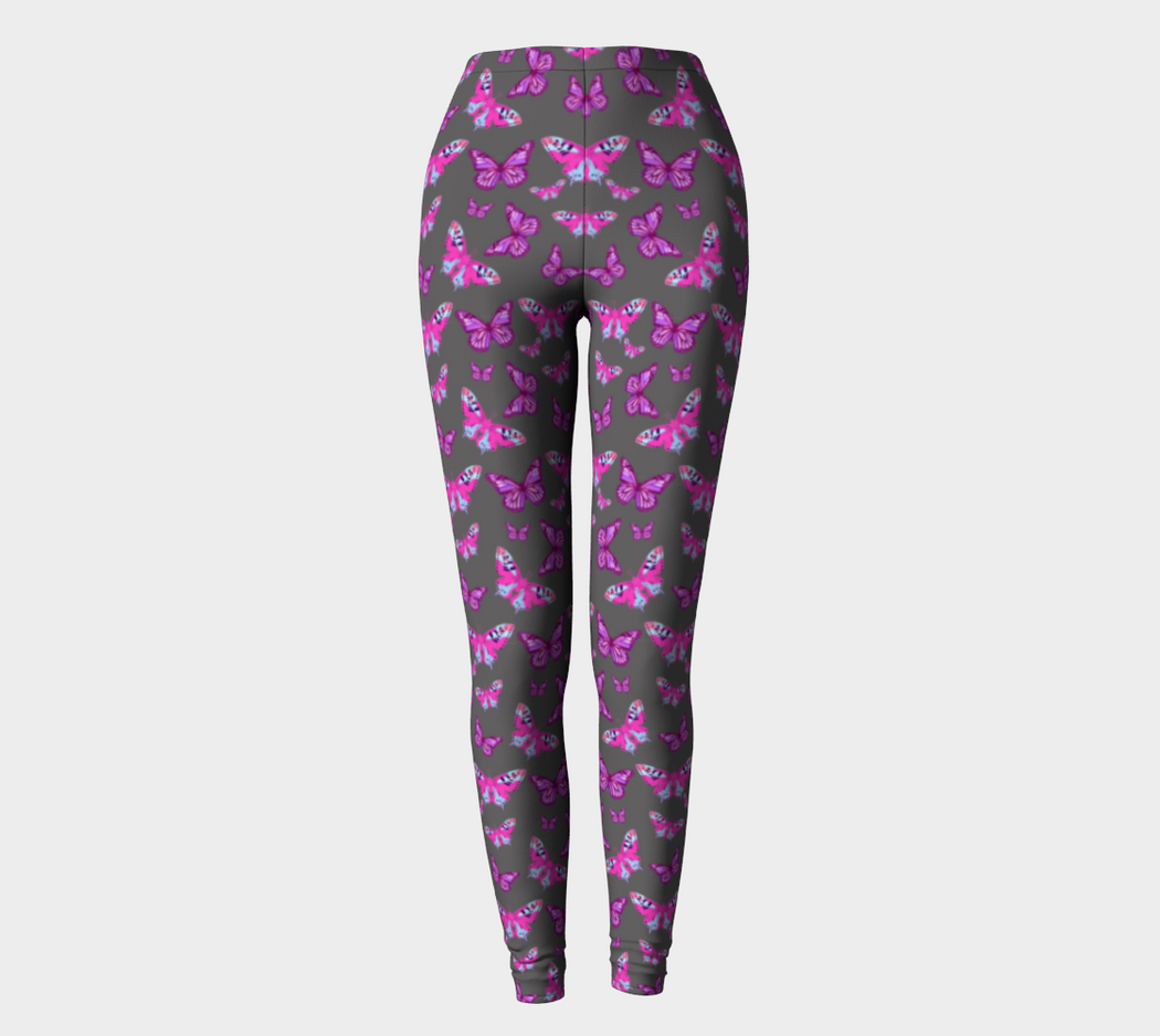 Pindlife Pink Butterfly Phulkari Legging - PindLife