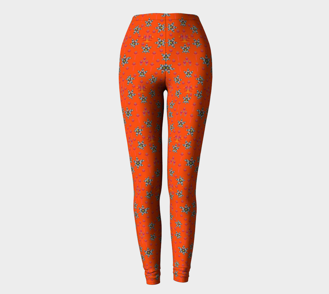 Pindlife Burning Orange Phulkari Legging - PindLife