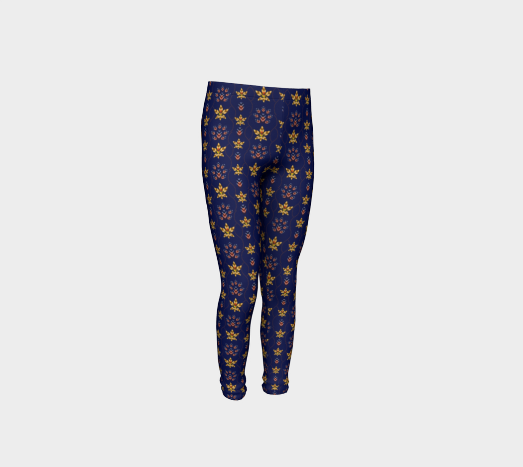 Pindlife Violet Youth Phulkari Legging - PindLife