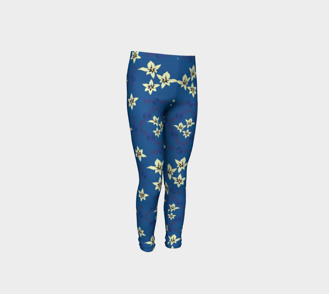 Pindlife Navy Blue Youth Phulkari Legging - PindLife