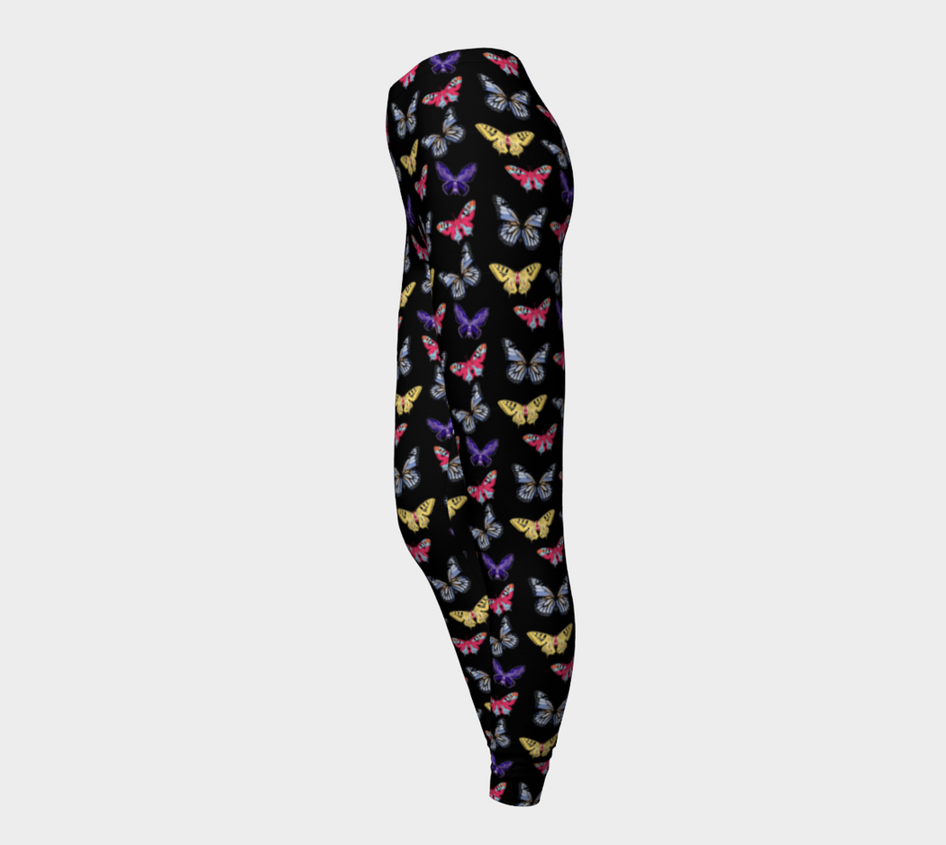 Pindlife Black Butterfly Phulkari Legging - PindLife