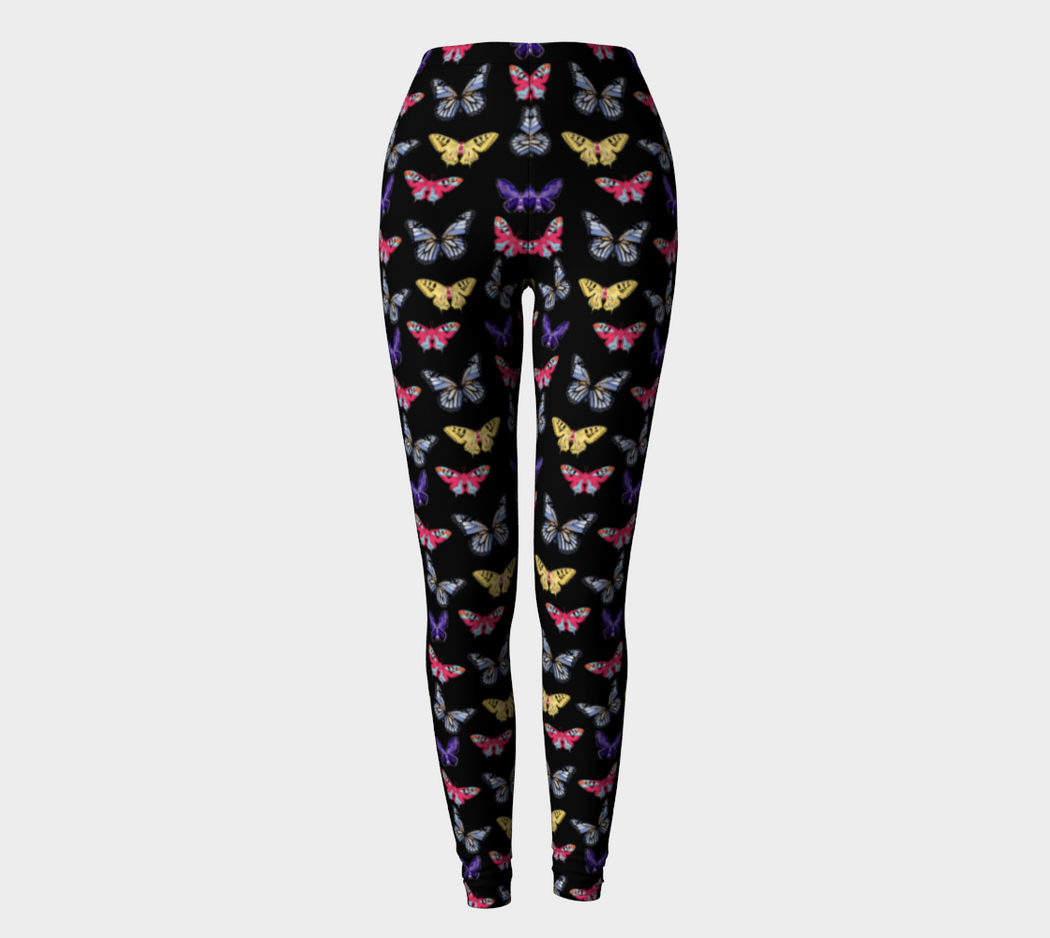 Pindlife Black Butterfly Phulkari Legging - PindLife