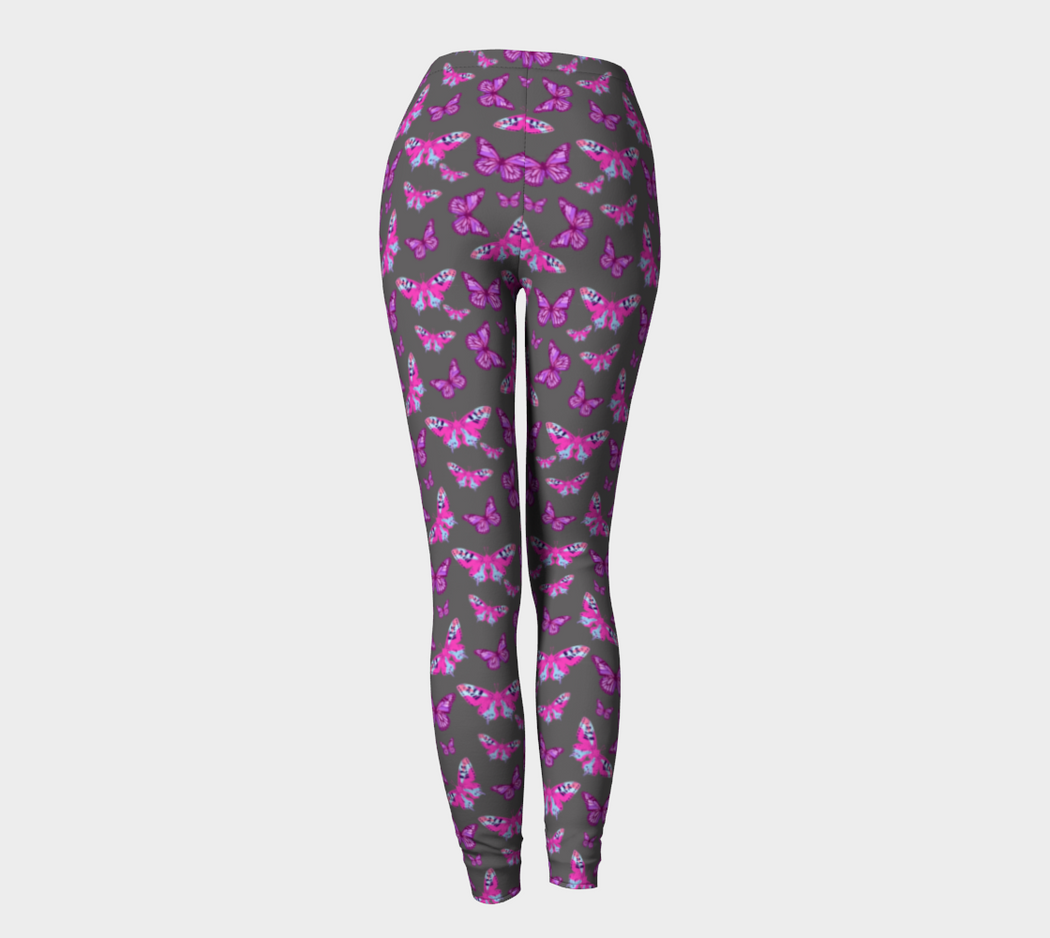 Pindlife Pink Butterfly Phulkari Legging - PindLife