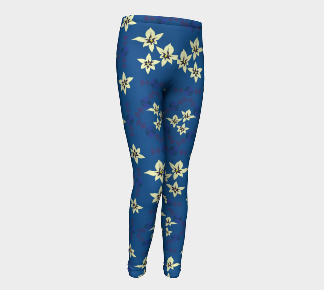 Pindlife Navy Blue Youth Phulkari Legging - PindLife