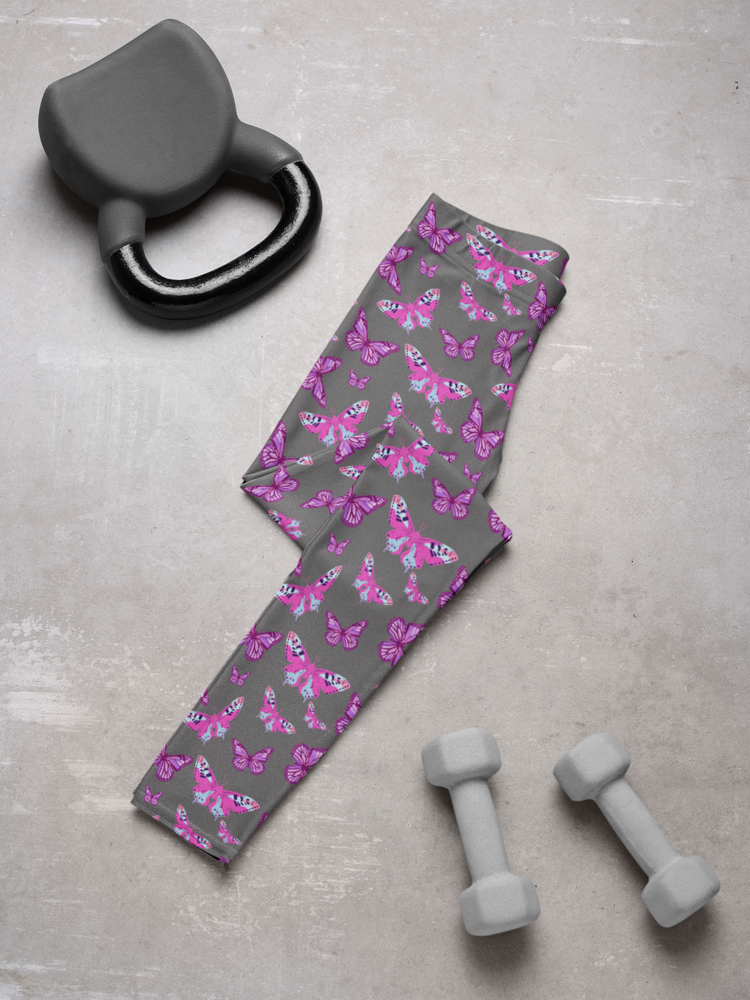 Pindlife Pink Butterfly Phulkari Legging - PindLife