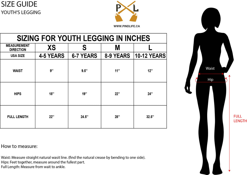 Pindlife Orange Youth Phulkari Legging - PindLife