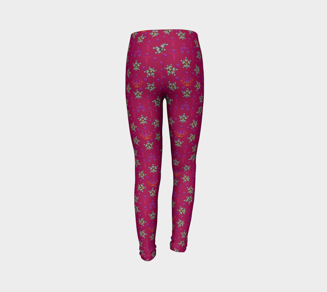 Pindlife Pink Youth Phulkari Legging - PindLife