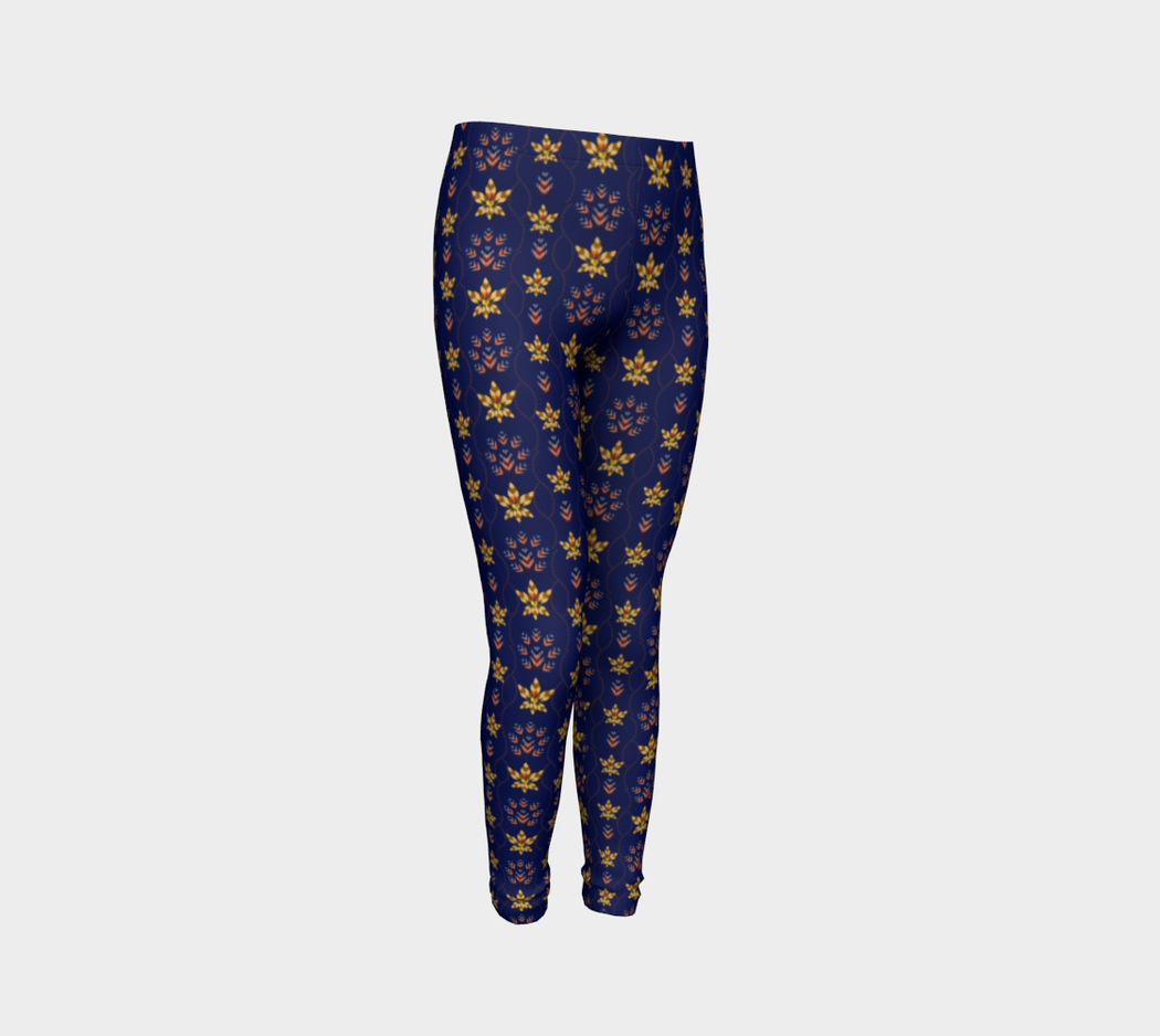 Pindlife Violet Youth Phulkari Legging - PindLife