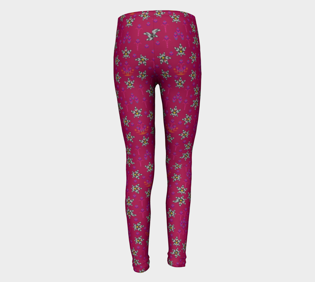 Pindlife Pink Youth Phulkari Legging - PindLife