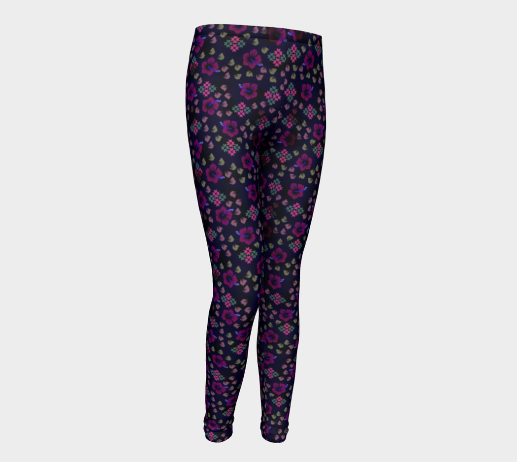 Pindlife Purple Youth Phulkari Legging - PindLife