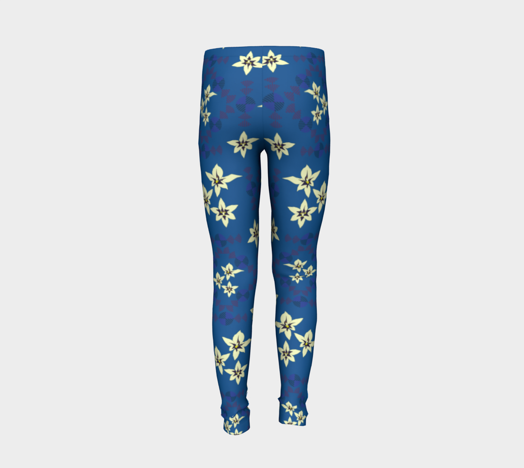 Pindlife Navy Blue Youth Phulkari Legging - PindLife
