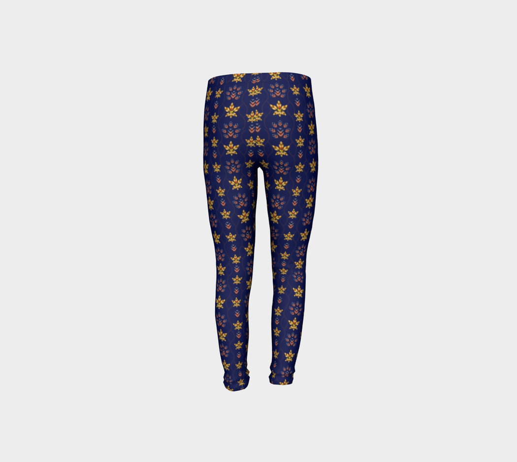 Pindlife Violet Youth Phulkari Legging - PindLife