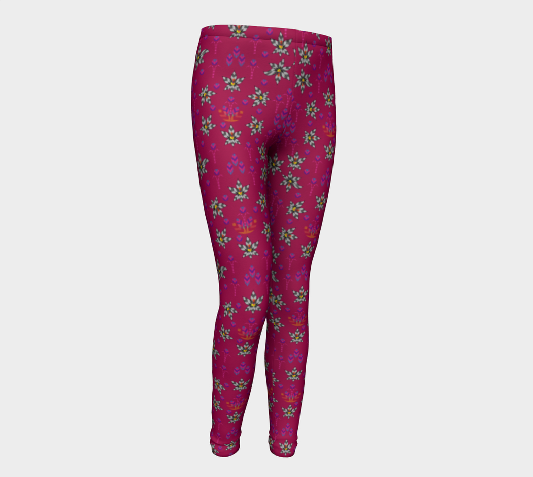 Pindlife Pink Youth Phulkari Legging - PindLife