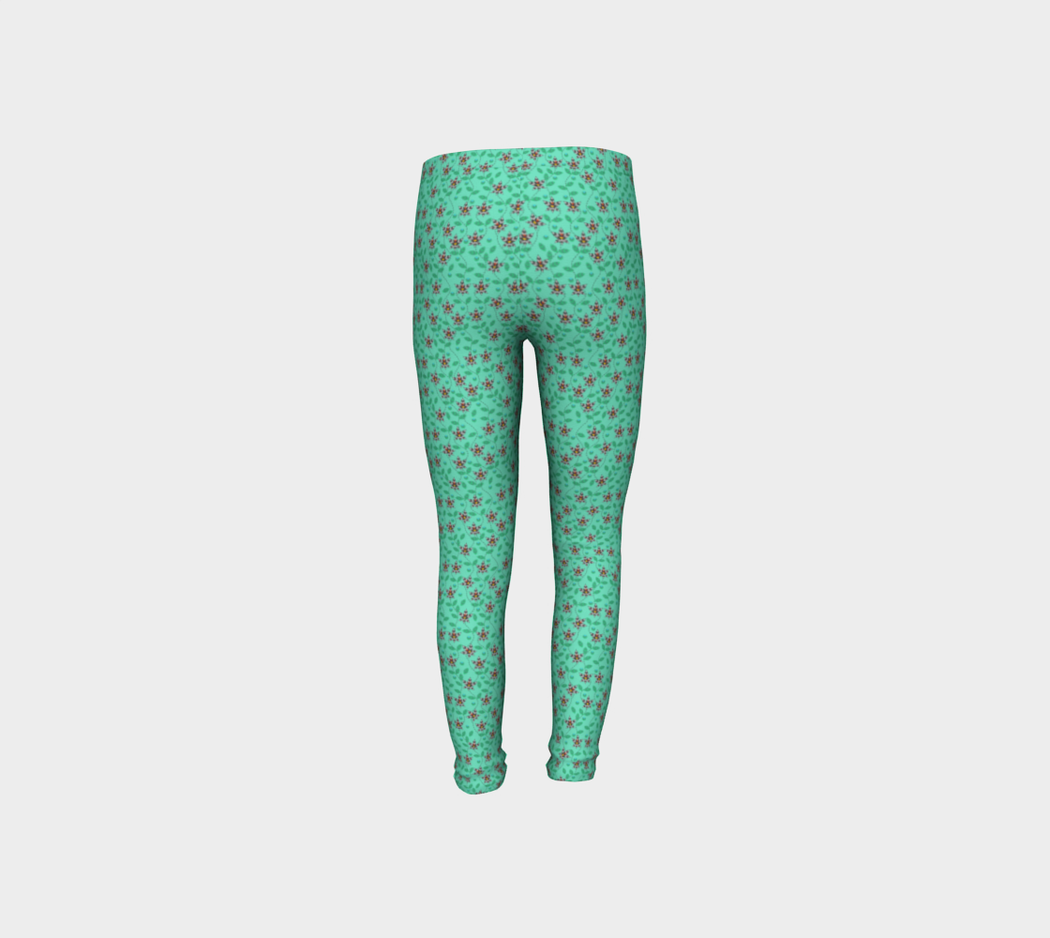 Pindlife Green Youth Phulkari Legging - PindLife
