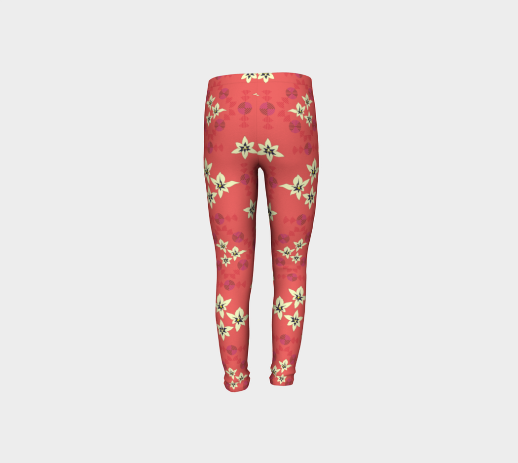 Pindlife Orange Youth Phulkari Legging - PindLife