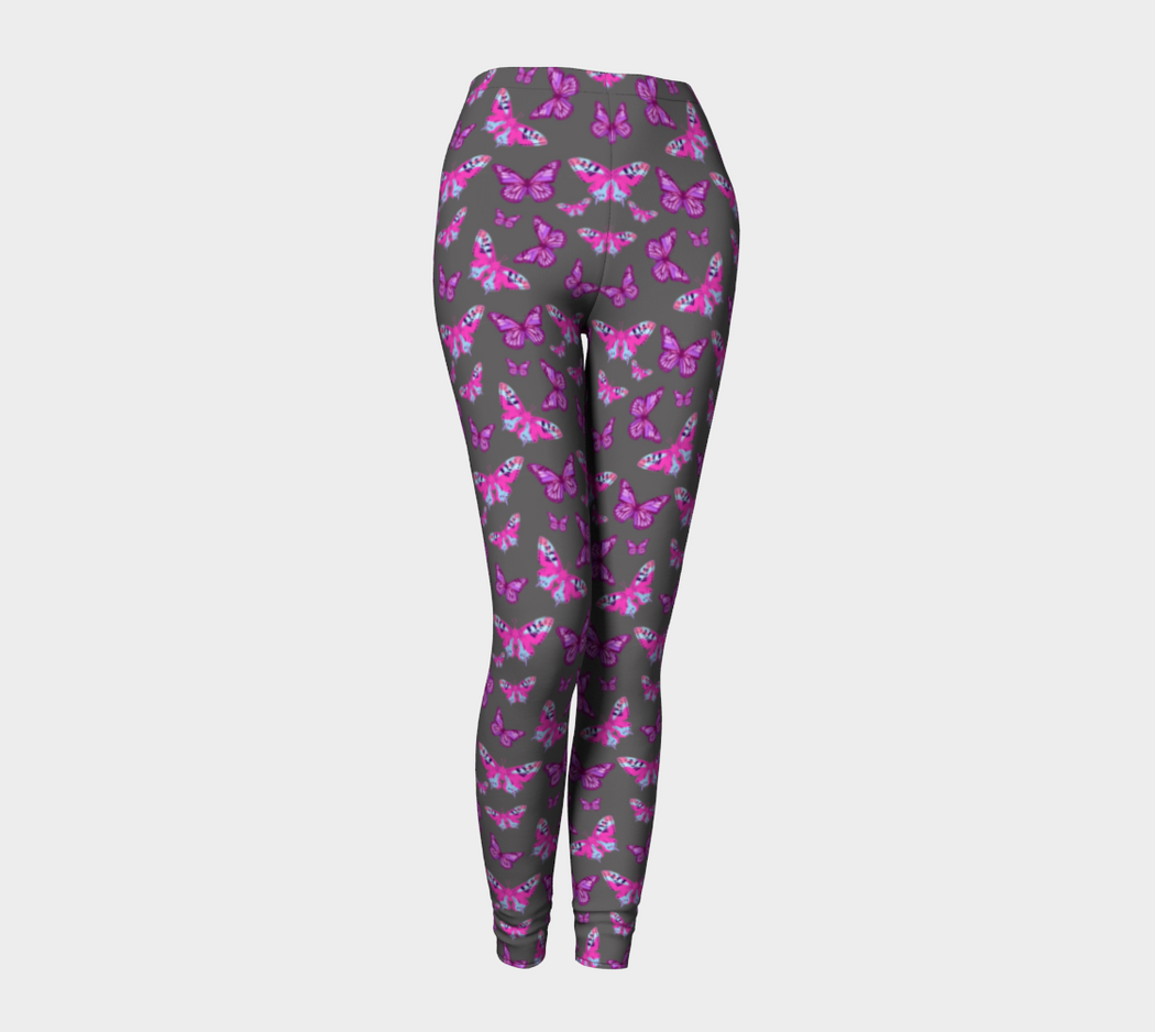 Pindlife Pink Butterfly Phulkari Legging - PindLife