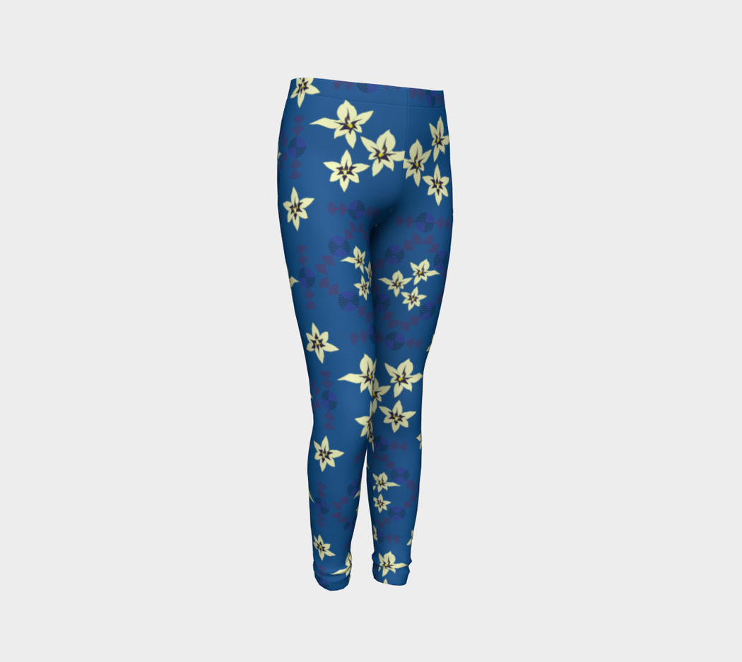 Pindlife Navy Blue Youth Phulkari Legging - PindLife