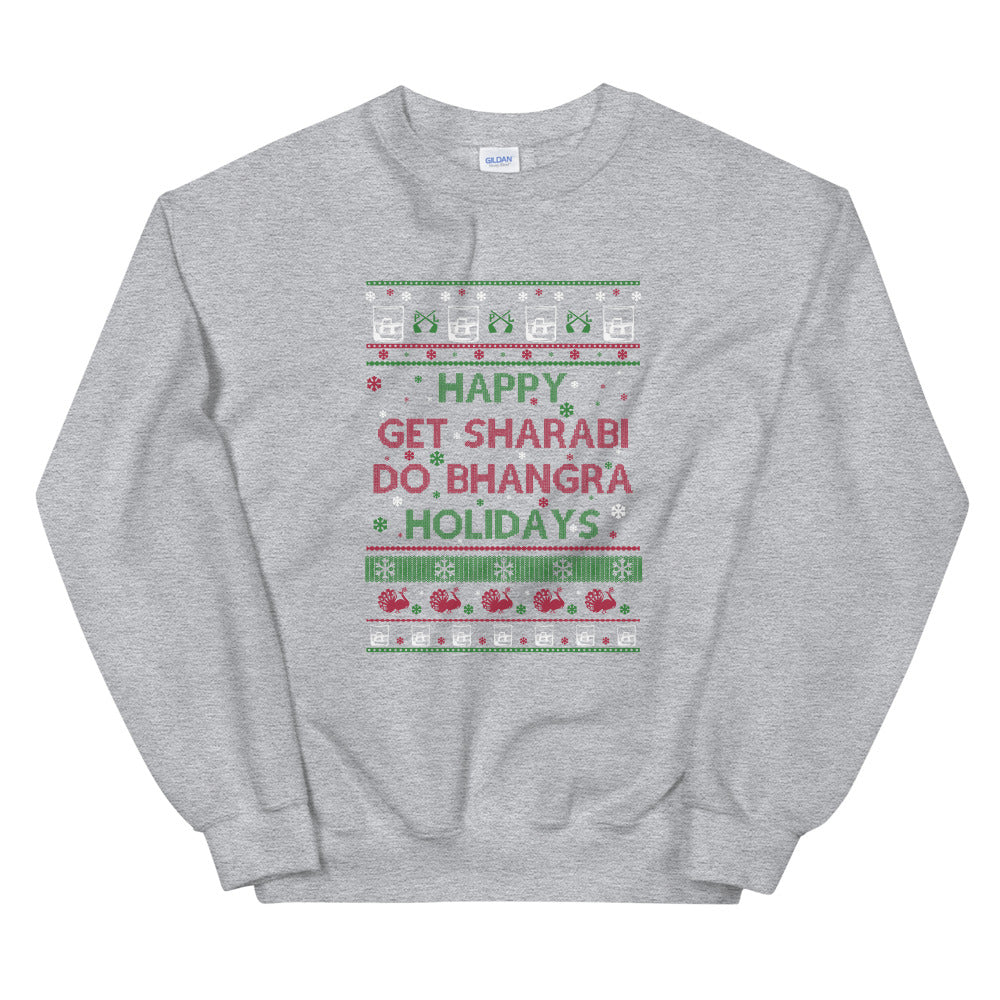 Pindlife Happy Get Sharabi Do Bhangra Holiday Ugly Sweater - PindLife
