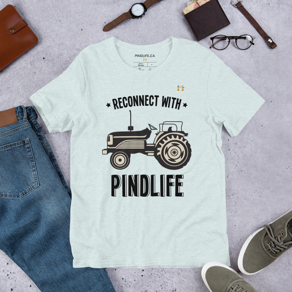 Women's Reconnect with PindLife (Tractor) Short-sleeved T-Shirt - PindLife