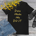 PindLife Daru Made Me Do It T-Shirt in black, front view, Punjabi Humour Tee