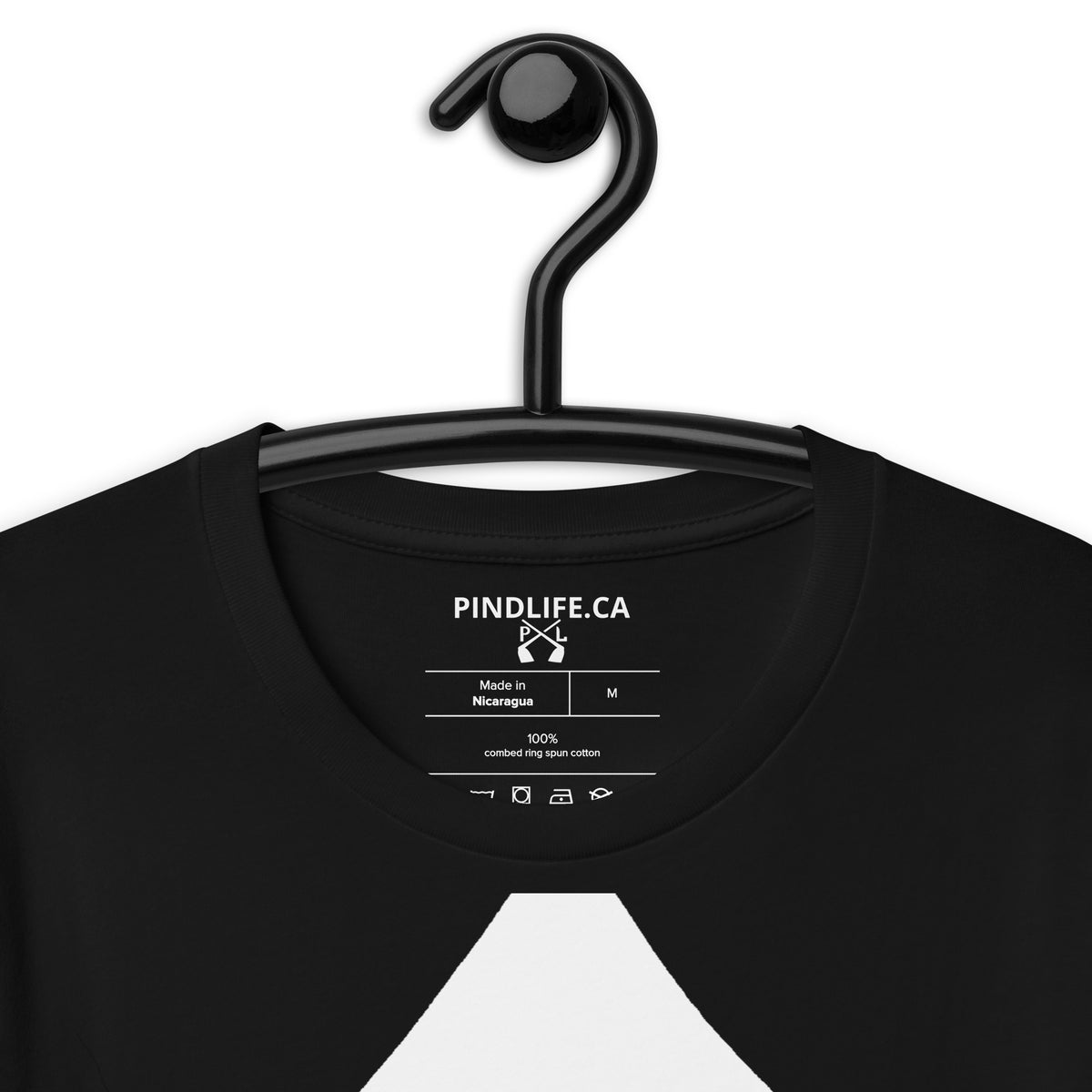 PindLife Sidhu Moosewala Ghost Face T-Shirt in black, close-up of the print, Punjabi Tribute