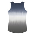 PindLife Women's Stripe Tank Top, back view, Blue/White/Grey
