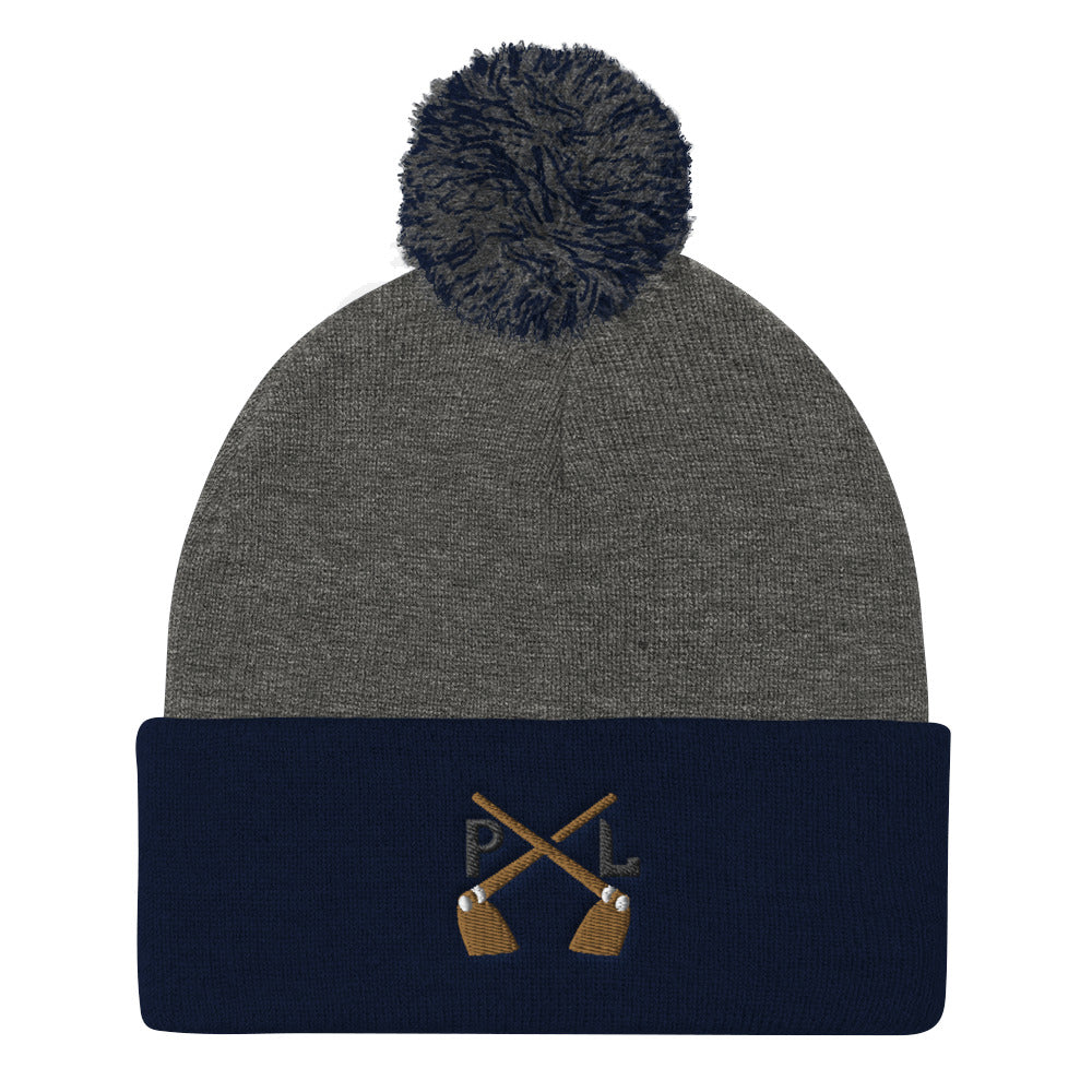PindLife Pom Pom Knit Cap, Punjabi Winter Toque design, alternate view