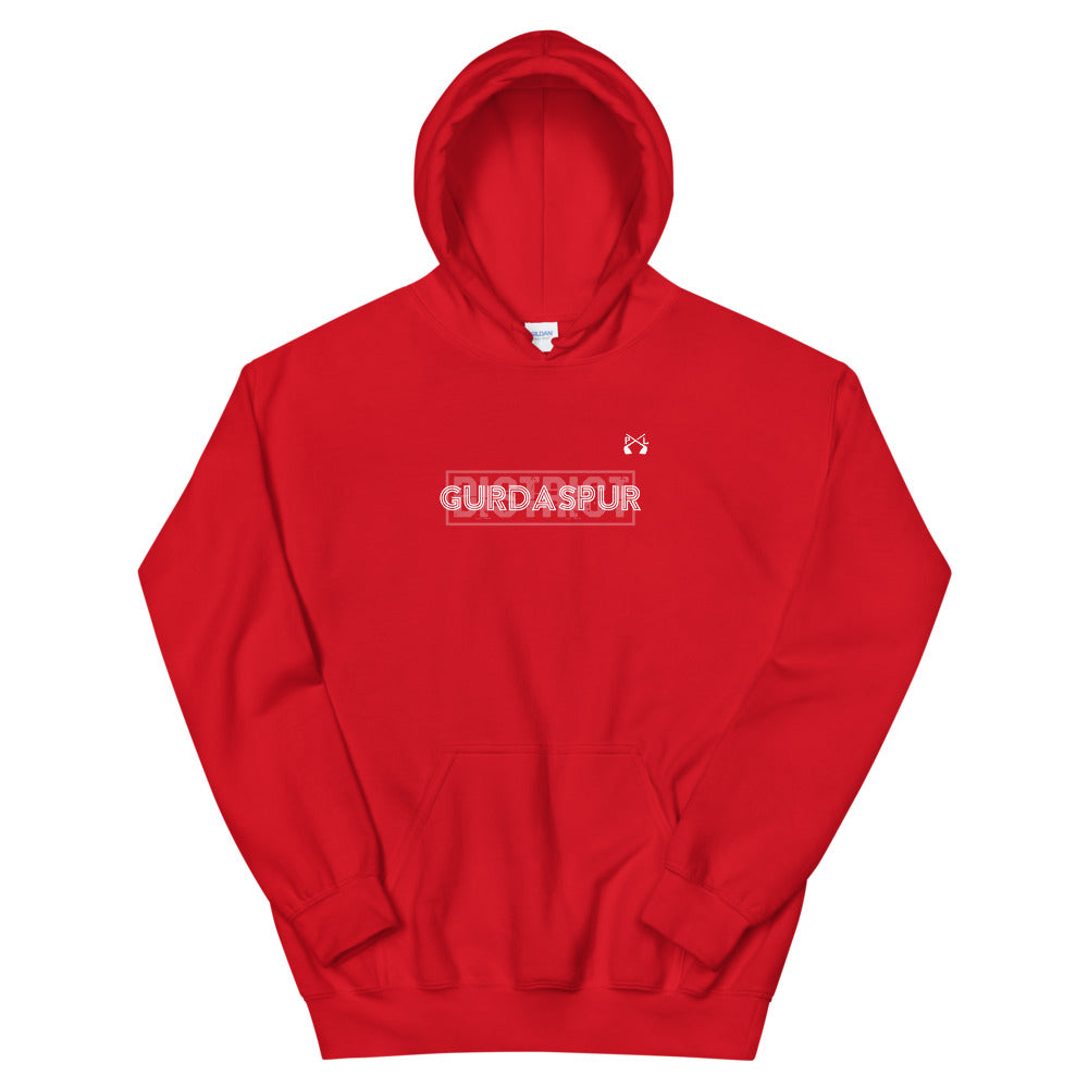 PindLife District Gurdaspur Hoodie, Majha Punjab design, alternate view