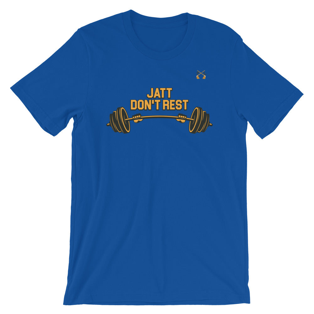PindLife Jatt Don't Rest Men's T-Shirt, Punjabi Work Ethic Tee design, alternate view