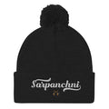 PindLife Sarpanchni Pom Pom Knit Cap, Punjabi Toque design, alternate view