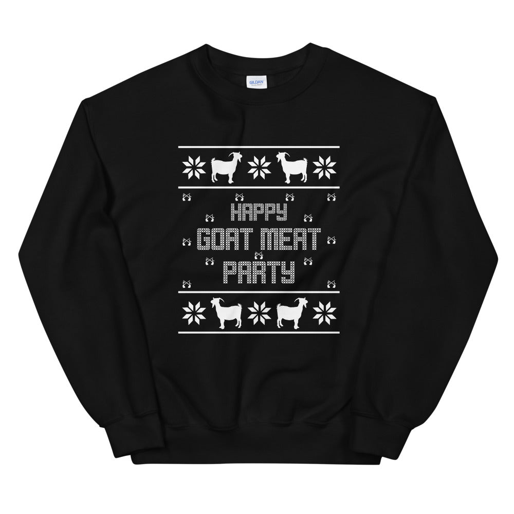 PindLife Happy Goat Meat Party Sweater, Punjabi Ugly Sweater design, alternate view
