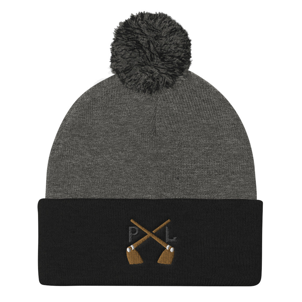 PindLife Pom Pom Knit Cap, Punjabi Winter Toque design, alternate view