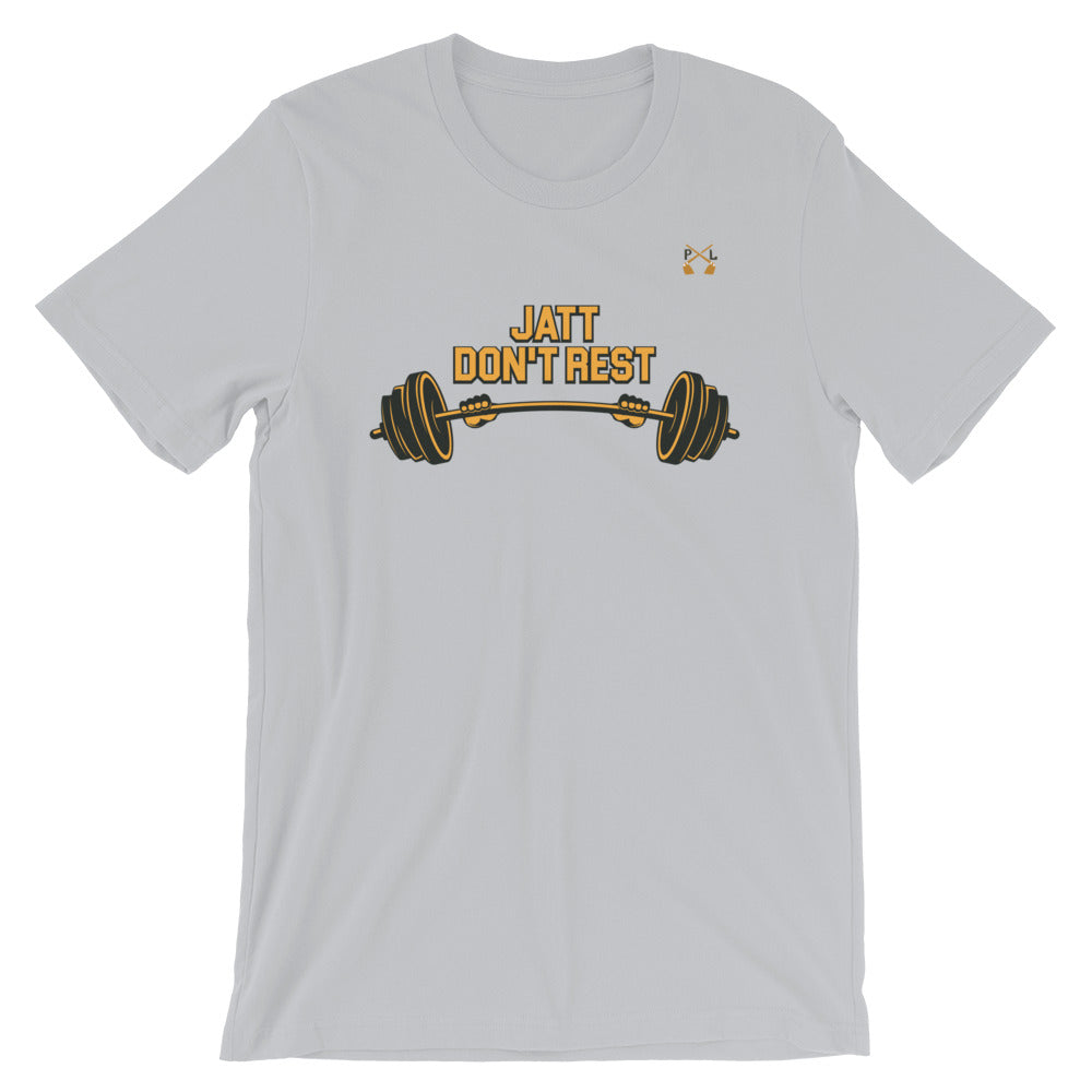 PindLife Jatt Don't Rest Men's T-Shirt, Punjabi Work Ethic Tee design, alternate view
