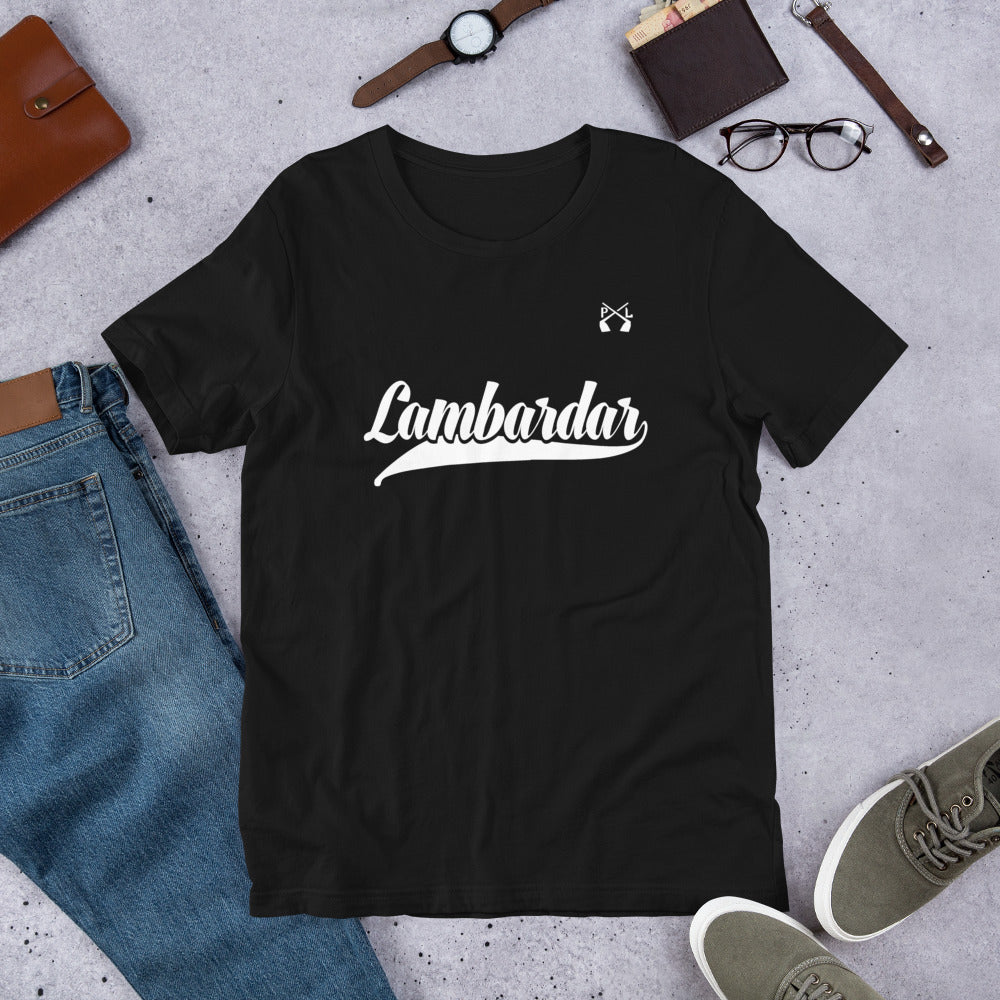 PindLife Lambardar T-Shirt, Punjabi Village Title Tee design