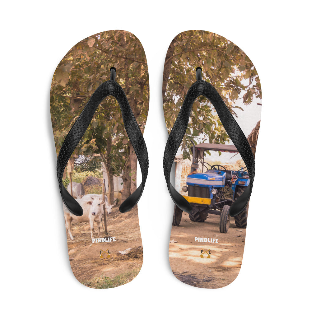 PindLife Tractor Flip Flops, Punjabi Farm Summer Sandals design, alternate view