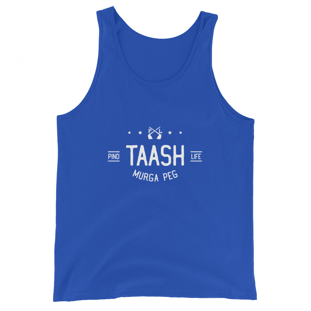 PindLife Taash Murga Peg Tank Top, Punjabi Card Night Vest design, alternate view